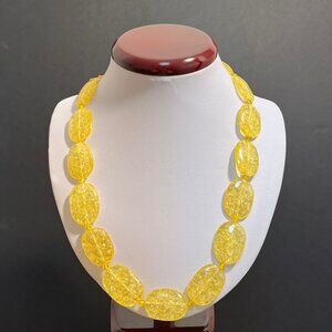 Antique Vintage Amber Champagne Color Necklace 18-20 inches